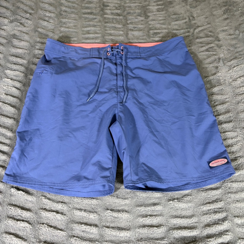Vineyard Vines Mens Blue Chappy Board Shorts Swim Trunks Size 40 AR804